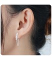 Square CZ Stud Chain STC-207